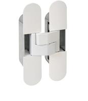 Петля скрытой установки узкая "AGB" ECLIPSE 3.0 (белый) E30200.02.91.640 + накладки