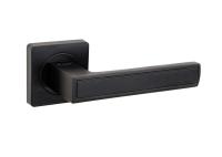 Дверные ручки S-Locked B-169 BL/BL круг   черный матовый  (30)
