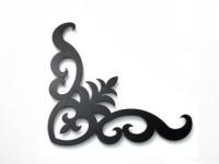 Декор забора НОЭЗ "Пихта" угловой 250 черный матовый (10)