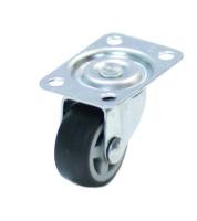 Колесо мебел. поворотное 30мм  (серая резина)