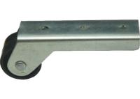 Колесо неповоротное d- 38мм (ролик откатной) цинк+черный пластик [50]