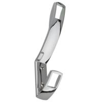 Крючок мебельный Trodos "ZY-206" 2-рожковый, сплав ЦАМ, хром,