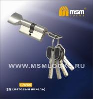 MSM Цилиндровый механизм с перфо.ключ-ключ CW60mm SN (Матовый никель)
