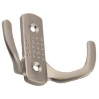 Крючок мебельный Trodos "ZY-201С" 2-рожковый, сплав ЦАМ, никель,