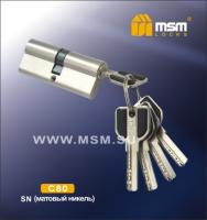 Цилиндровый механизм с перфо.ключ-ключ C80mm SN (Матовый никель)
