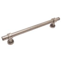 Ручка-скоба мебельная Trodos "DMZ-50039" 128мм сплав ЦАМ 202гр, античное серебро,