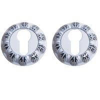 Накладка на цилиндр Trodos "ET04-AL", белый/хром,