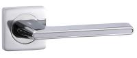 Ручки дверные алюминиевые V 51 CP AL (хром/белый)