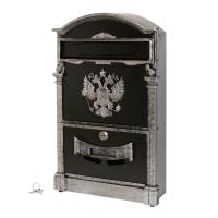 Ящик почтовый АЛЛЮР №4011В "Герб" старое серебро (5)