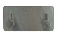 Крючок 2-рожковый самоклеящийся FX-4 SN  мат.никель  (2)