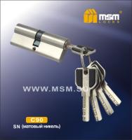 MSM Цилиндровый механизм с перфо.ключ-ключ C90mm SN (Матовый никель)