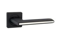 Дверные ручки S-Locked A-180 BL/bl/CP матовый черный круг (20)