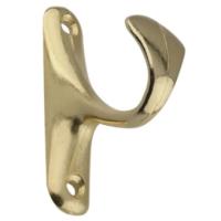 Крючок мебельный Trodos "ZY-214" 1-рожковый, сплав ЦАМ, золото,