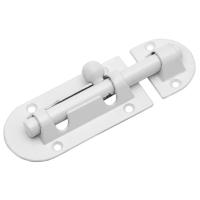 Шпингалет Trodos 01.03 без пружины L90, белый (коробка)