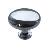 Ручка-кнопка мебельная Trodos "9095" алюминий, хром,