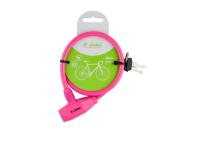 S-Locked Замок велосипедный  8*65 см S-Locked-09Т розовый (12/72)