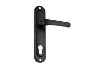 Ручки на планке 85 Eader 185-232m BL черный матовый атмосферостойкое покрытие (20)