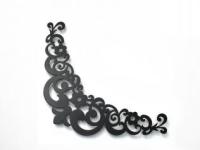 Декор забора НОЭЗ "Герань" угловой 250 черный матовый (10)