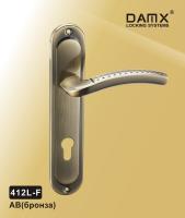 DAMX Ручка на планке 412 L-F AB (бронза)  м/о 85 мм