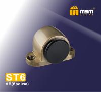 MSM Упор дверной магнитный ST6 AB (бронза)