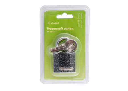 Замок навесной S-Locked ВС 02-32 Blister (12/180)