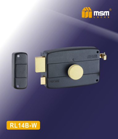 MSM Замок накладной RL25=> RL14-B-W BK (Черный)